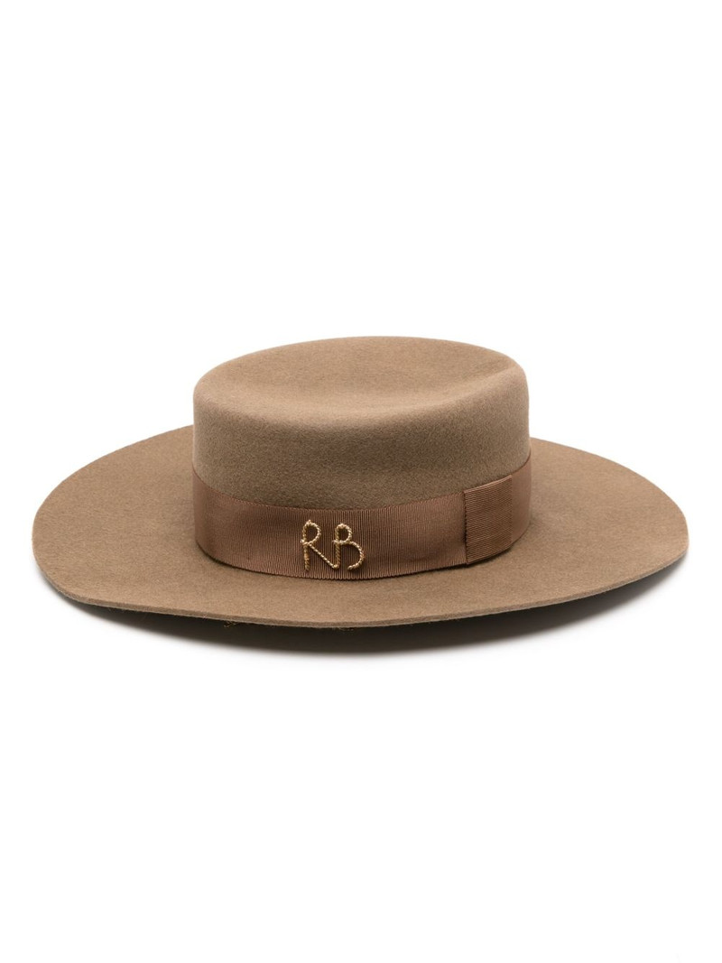 Canotier wool-felt hat 1