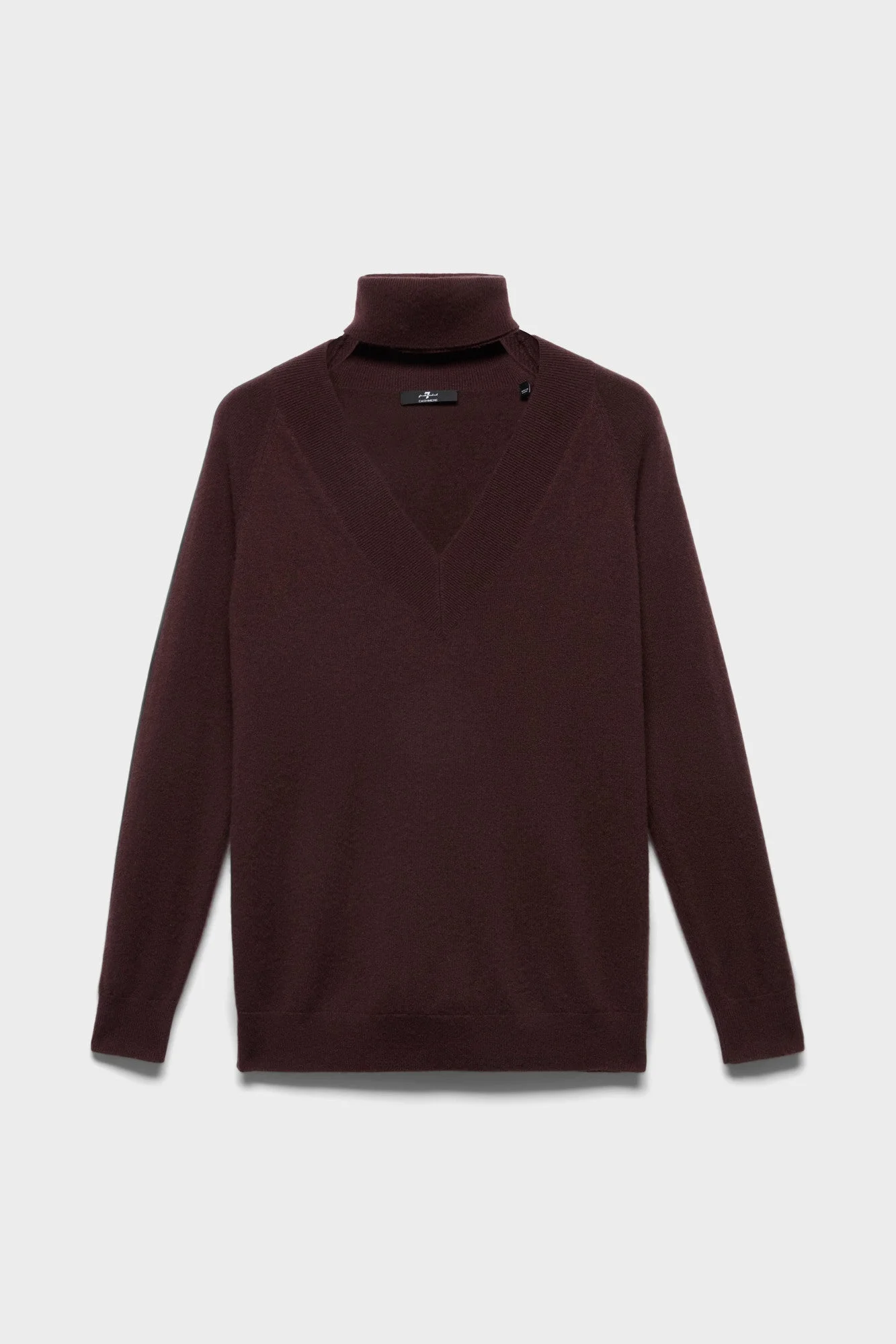 LARGE RIB V-NECK SWEATER in Cashmere - 1