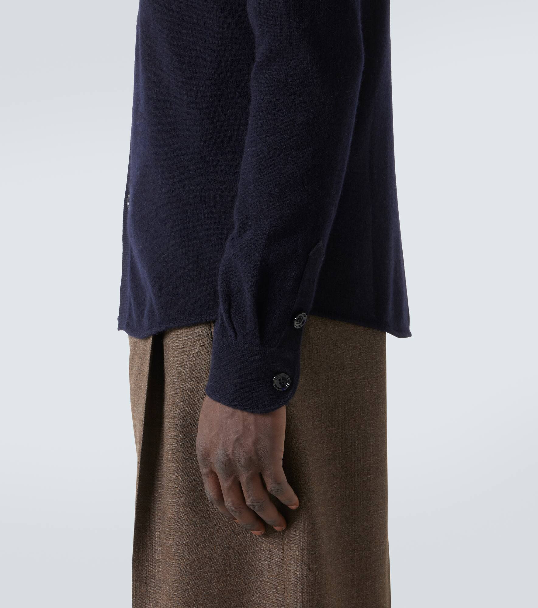 Wool and cashmere overshirt - 6
