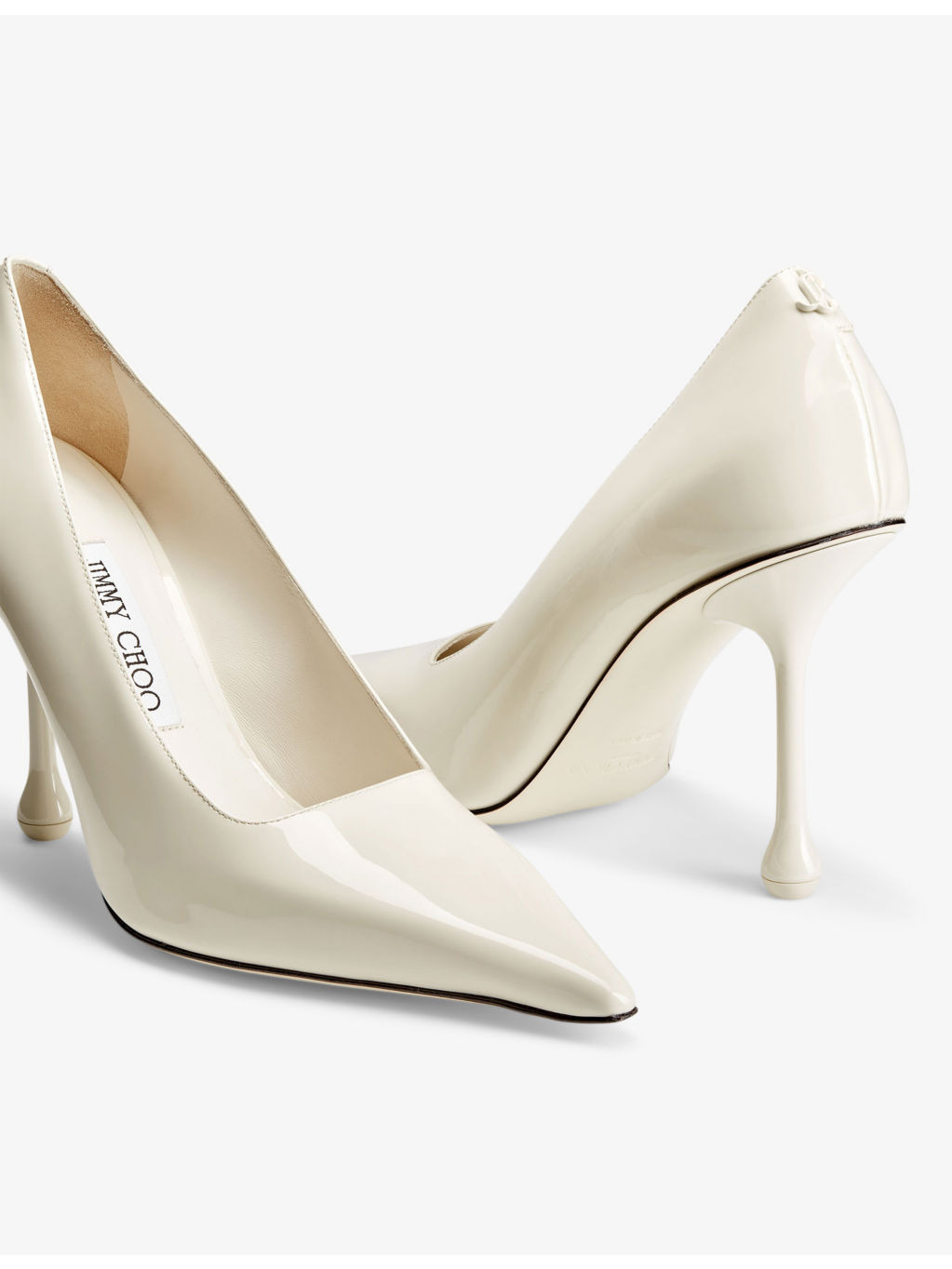 Ixia 95 pointed-toe patent-leather heeled courts - 6