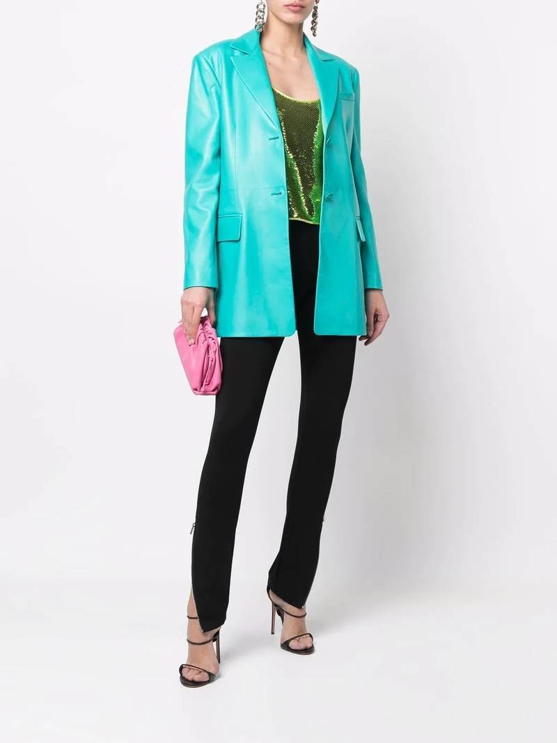 VERSACE leather blazer jacket outlook