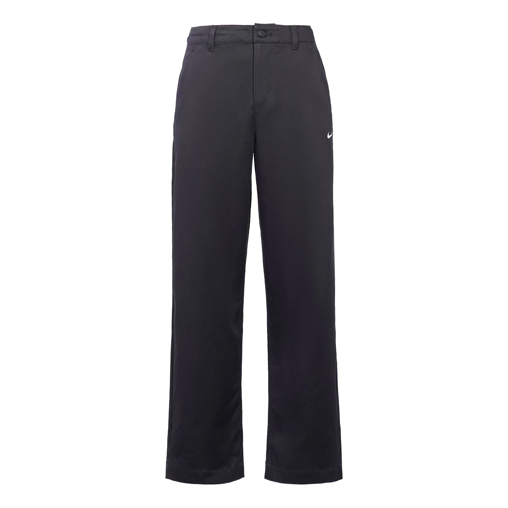 Men's Nike Life Solid Color Logo Printing Loose Straight Casual Pants/Trousers Black DX6028-010 - 1
