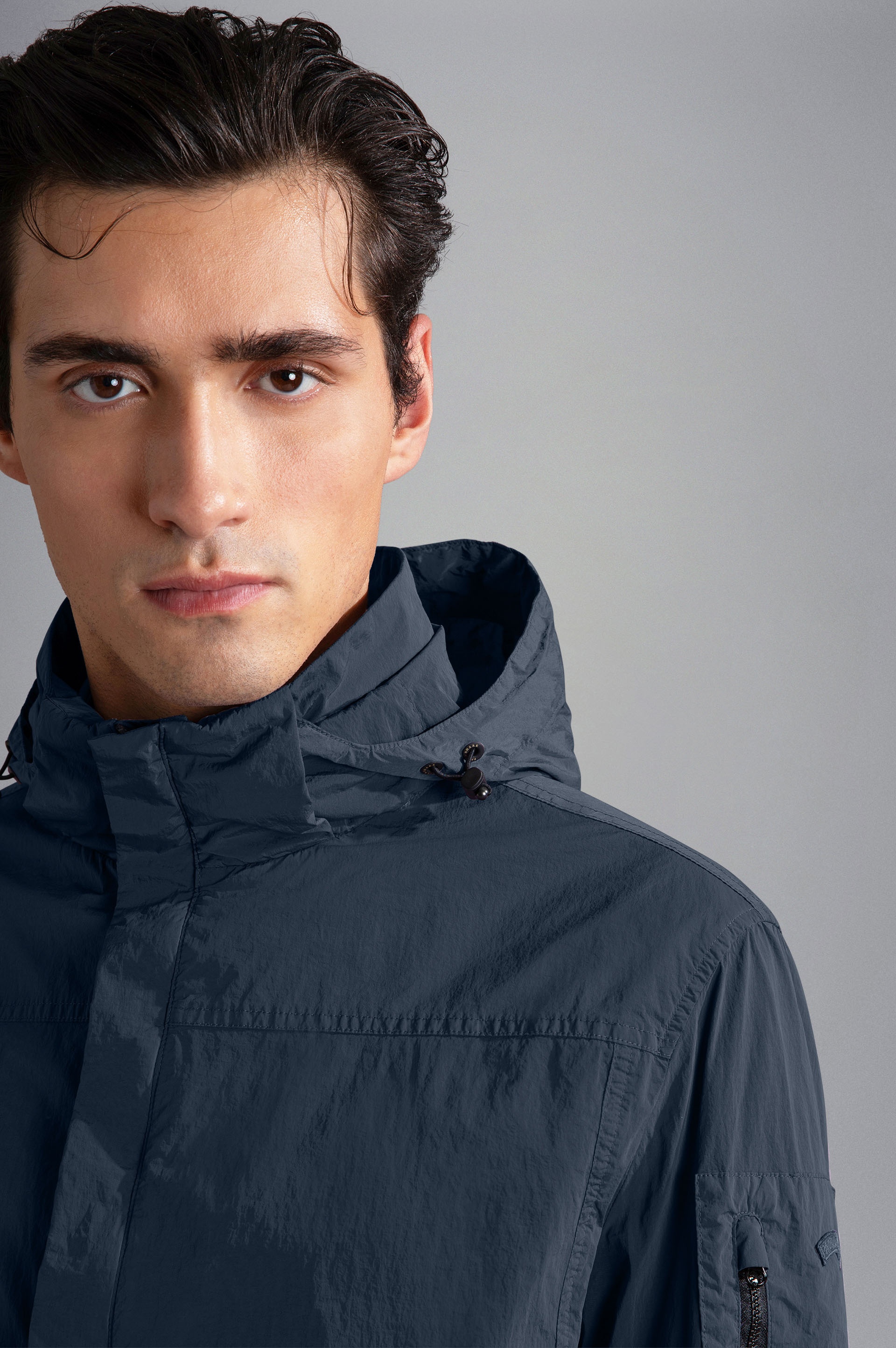 GARMENT DYED CRINCKLE NYLON WINDBREAKER - 4