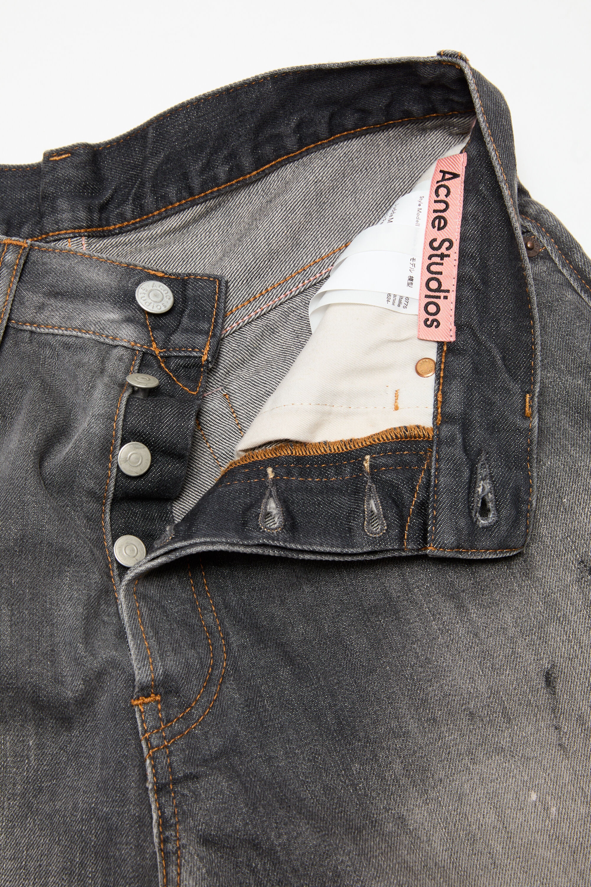 Denim shorts - loose fit - Black - 4