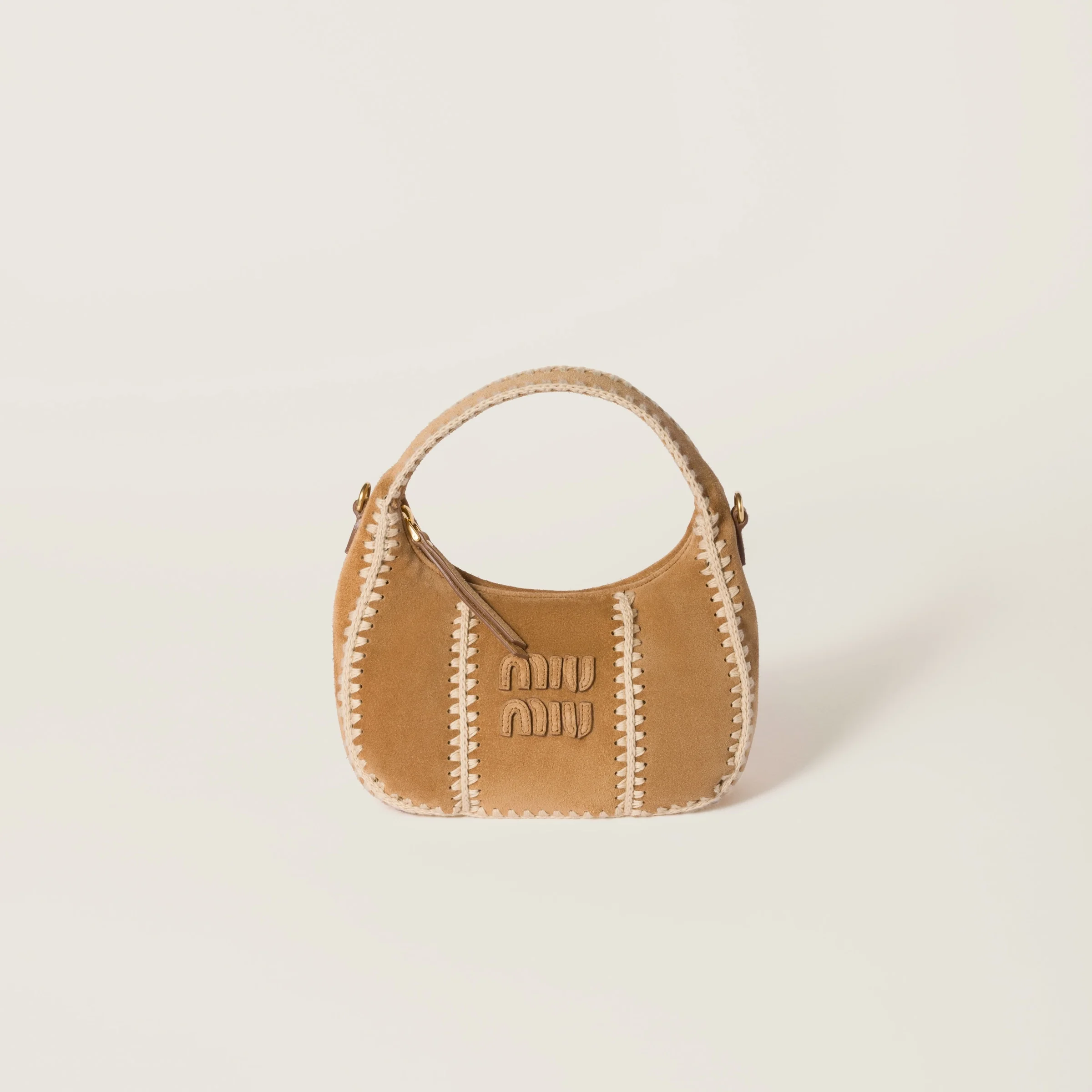 Wander suede and crochet bag - 1