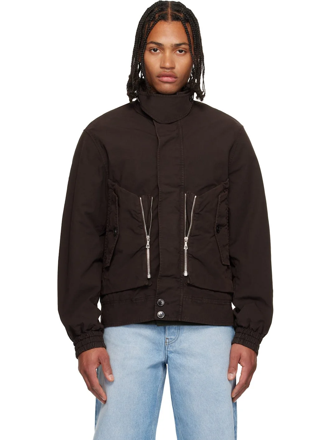 Brown Overdyed Shell Jacket - 1