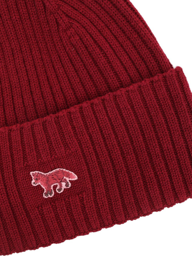 Maison Kitsuné Baby Fox ribbed beanie hat outlook