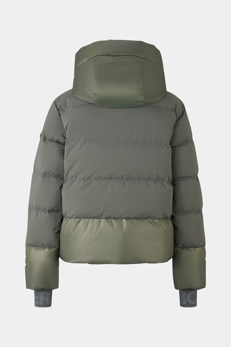 Maja down ski jacket in Khaki 10