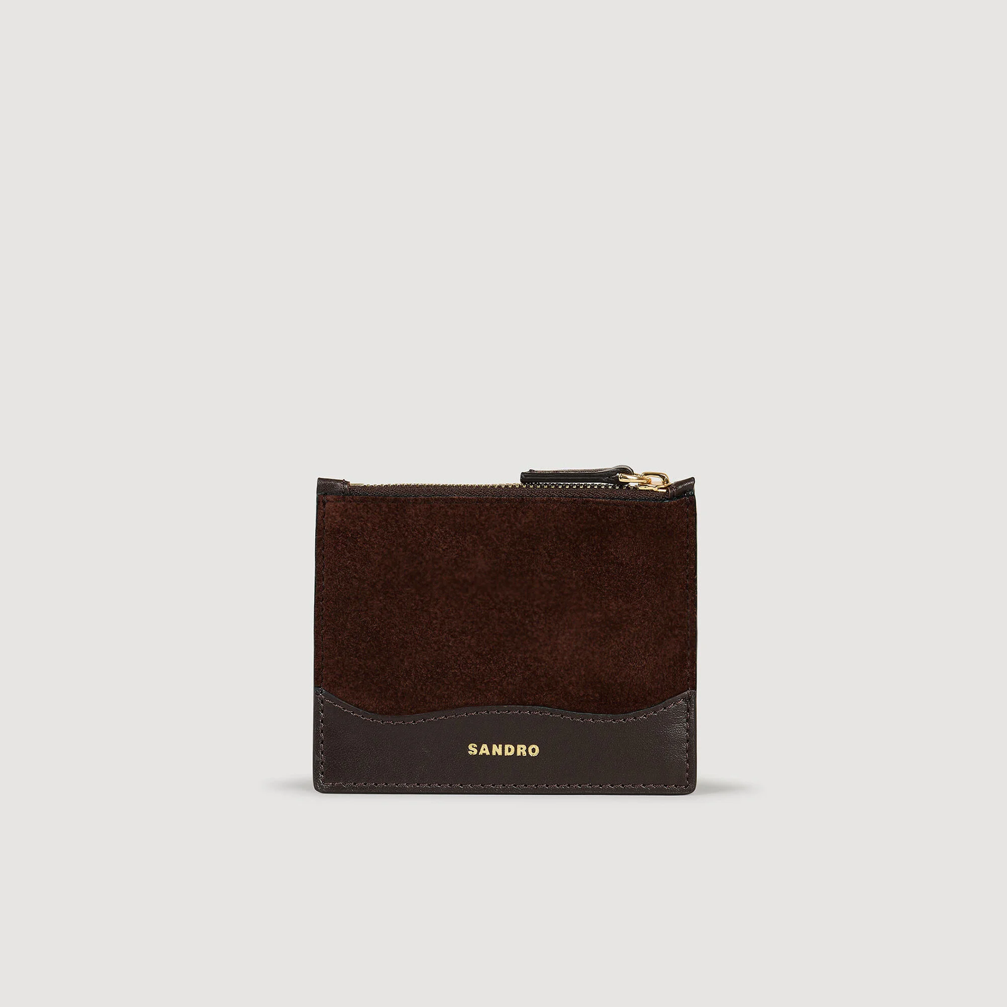 LEATHER AND SUEDE CARDHOLDER - 1