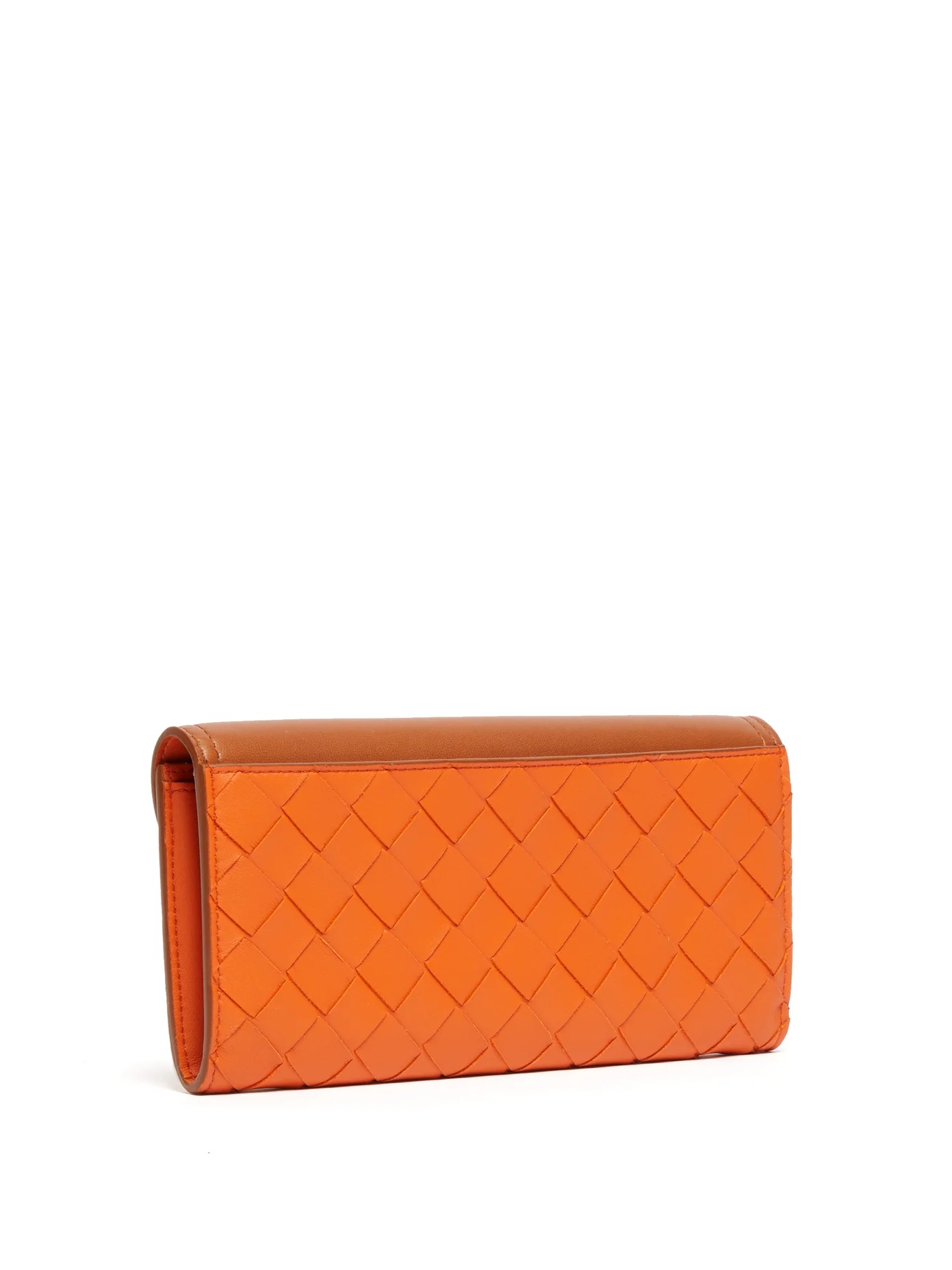 Intrecciato continental leather wallet - 2