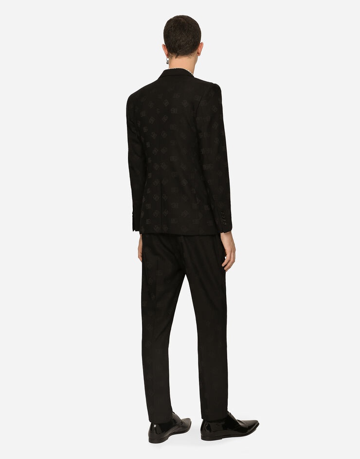 Single-breasted jacquard Sicilia-fit jacket with DG Monogram design - 3