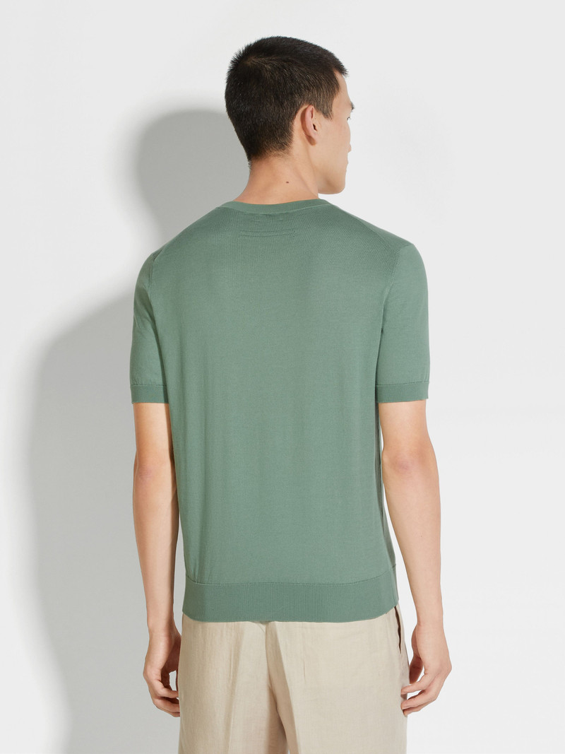 SAGE GREEN PREMIUM COTTON T-SHIRT 5