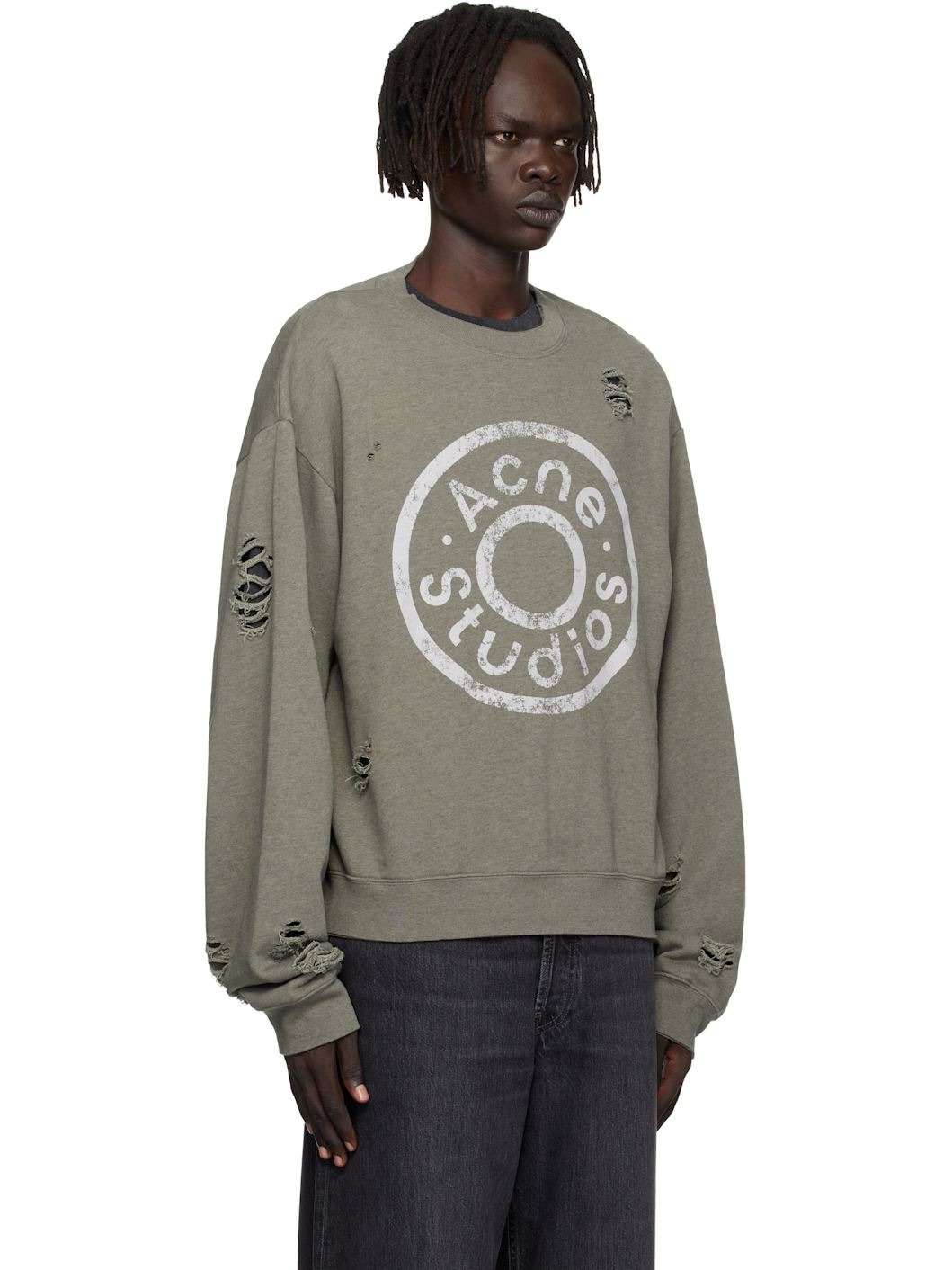 Gray Printed Logo Sweatshirt - 2