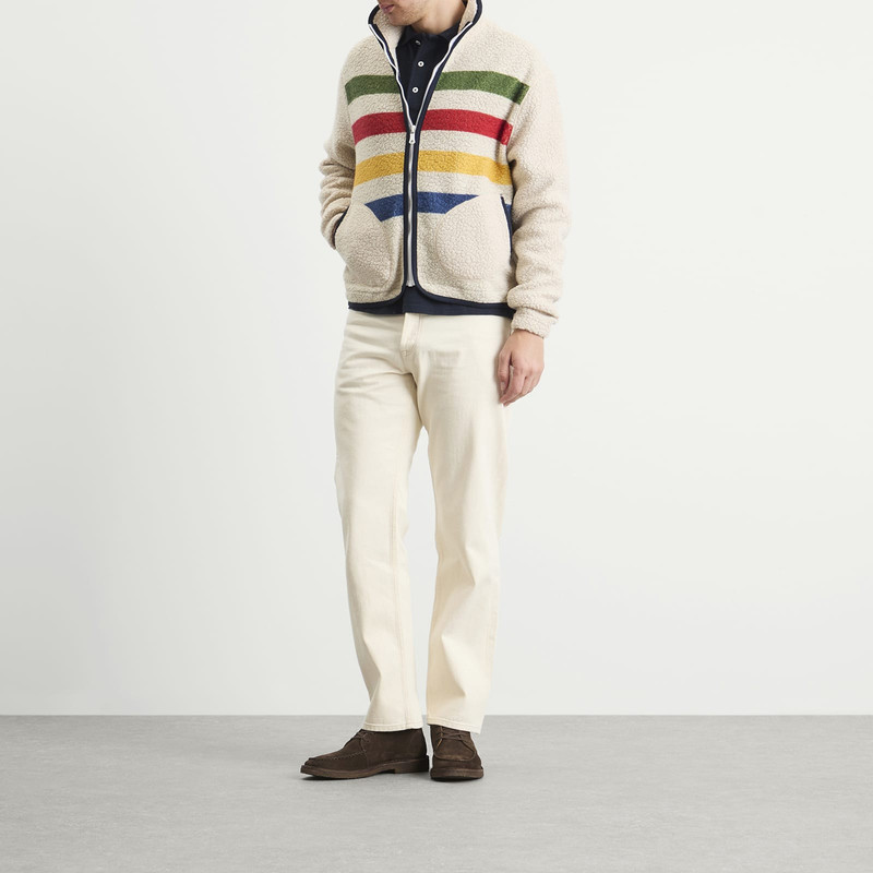 Drake's Drake's Striped Boucle Wool Fleece Jacket outlook