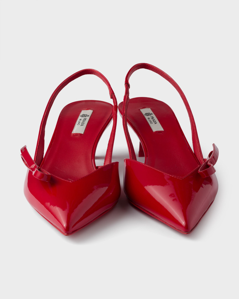 Patent leather slingback pumps 6