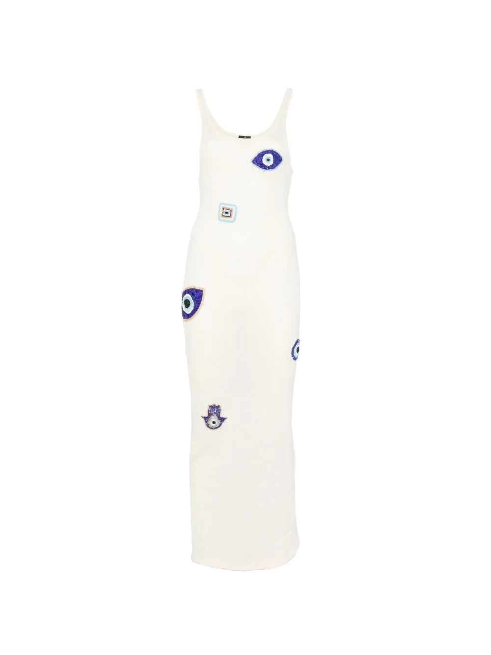 bead-embellished knit midi dress - 1