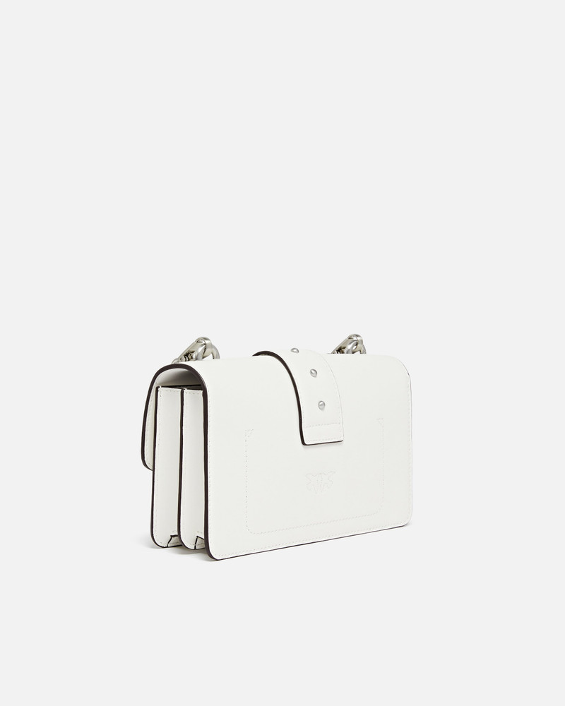 PINKO MINI LOVE BAG ONE SHOULDER BAG IN LEATHER WITH TURQUOISE BUCKLE outlook