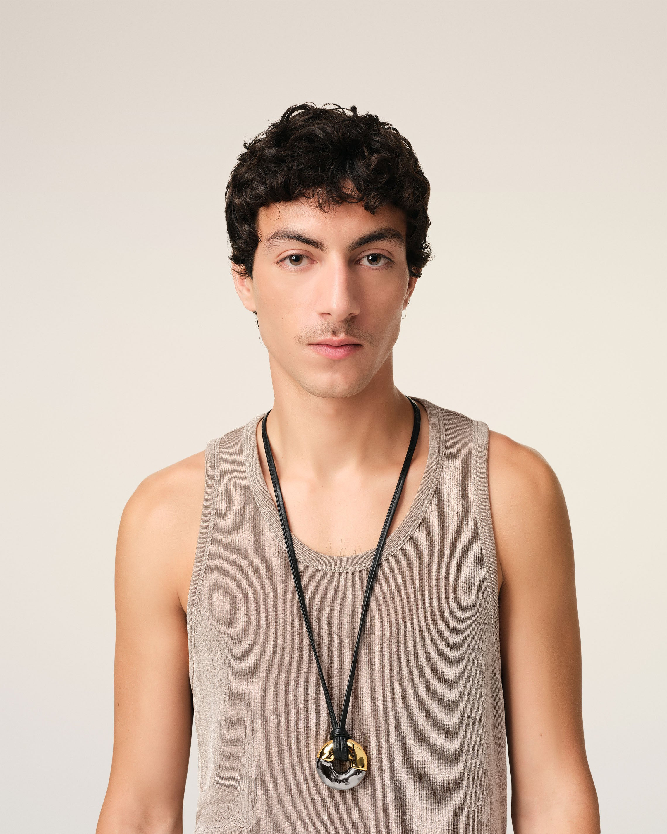 GOLD BRASS DUNE NECKLACE - 2