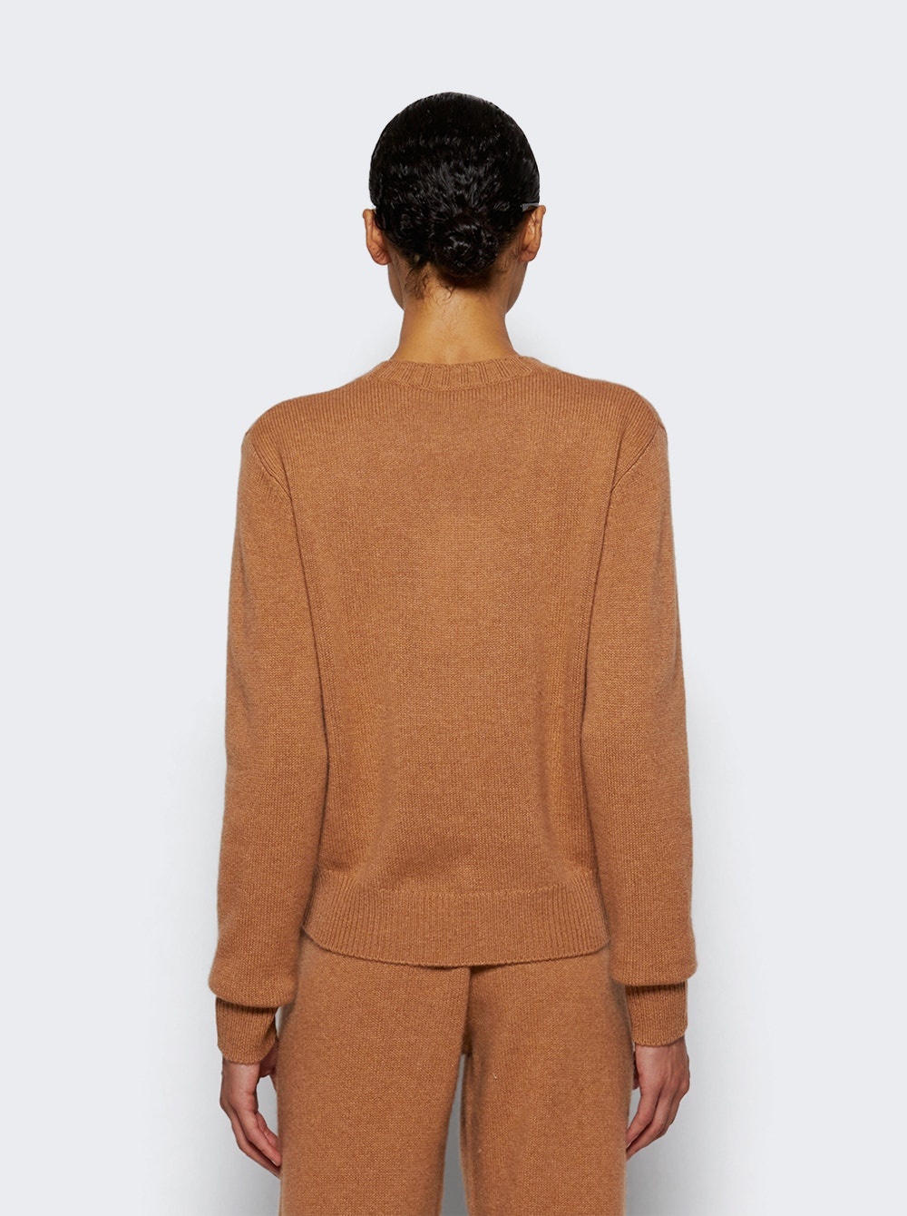 Crewneck Sweater Camel And White - 5