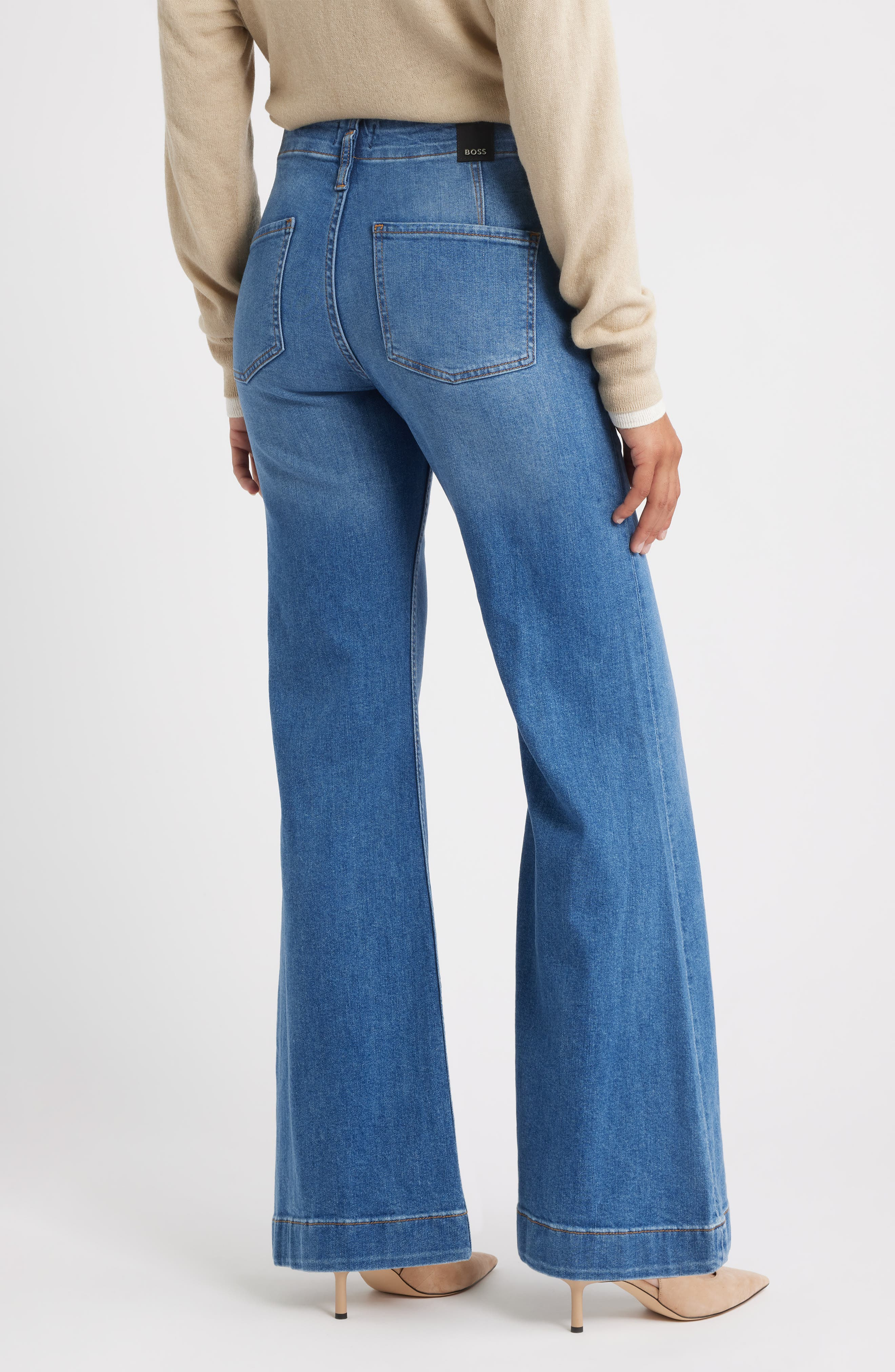 BOSS Rosalya 2.0 Flare Jeans in Blue at Nordstrom - 2