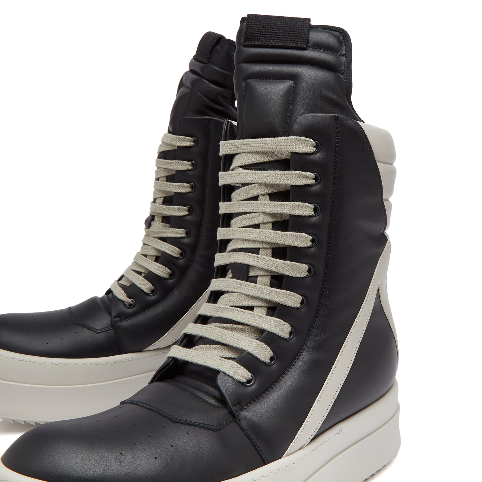 Rick Owens Leather Geobasket Sneakers - 4