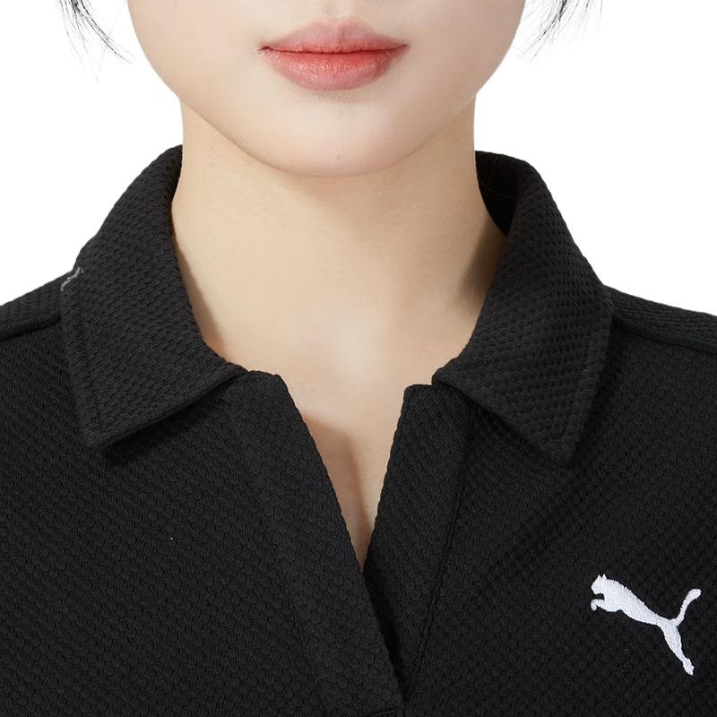 (WMNS) PUMA HER Polo Shirt 'Black' 682156-01 - 3