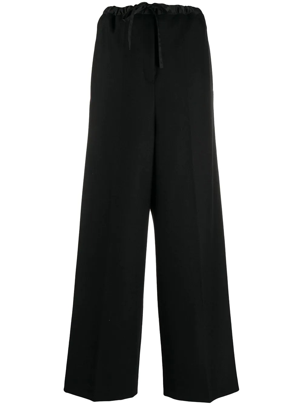 drawstring high-waist trousers - 1