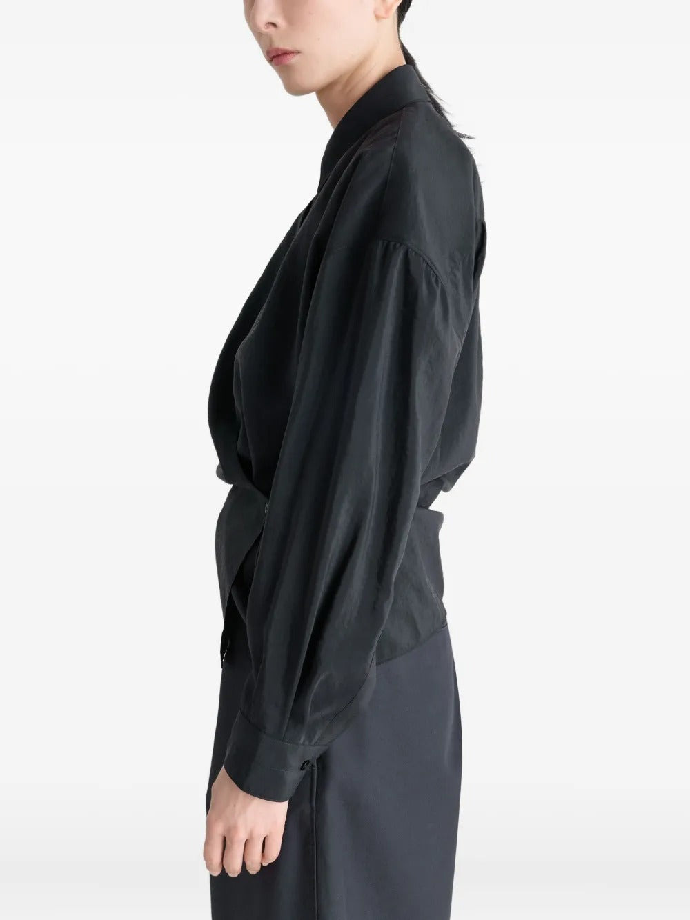 LEMAIRE - Women Straight Collar Twisted Shirt - 4