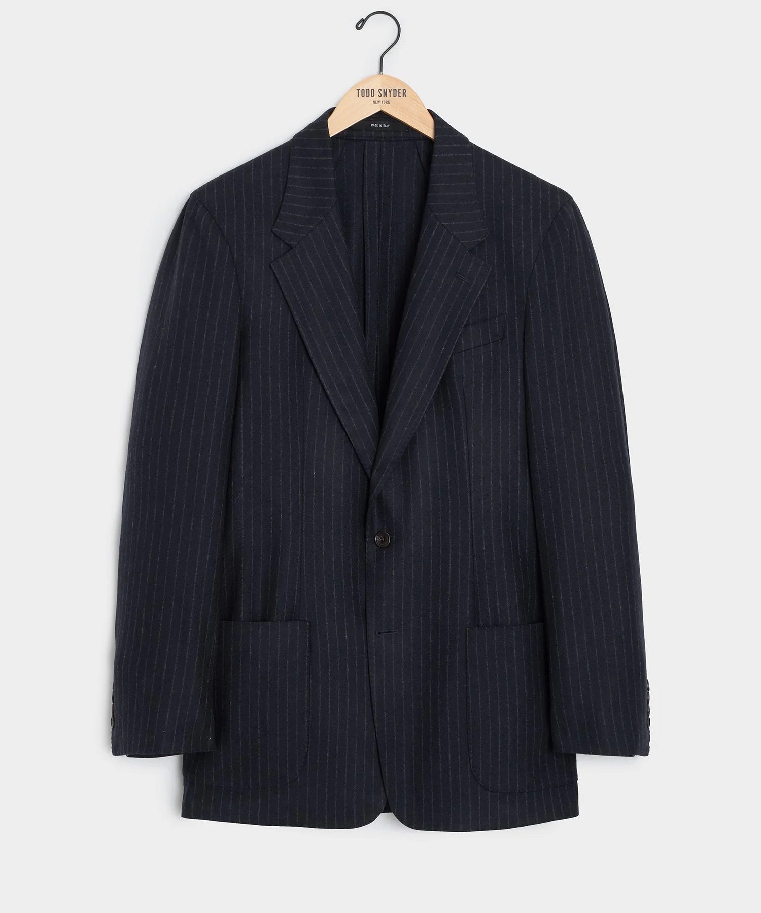 Italian Flannel Pinstripe Wythe Sport Coat - 1