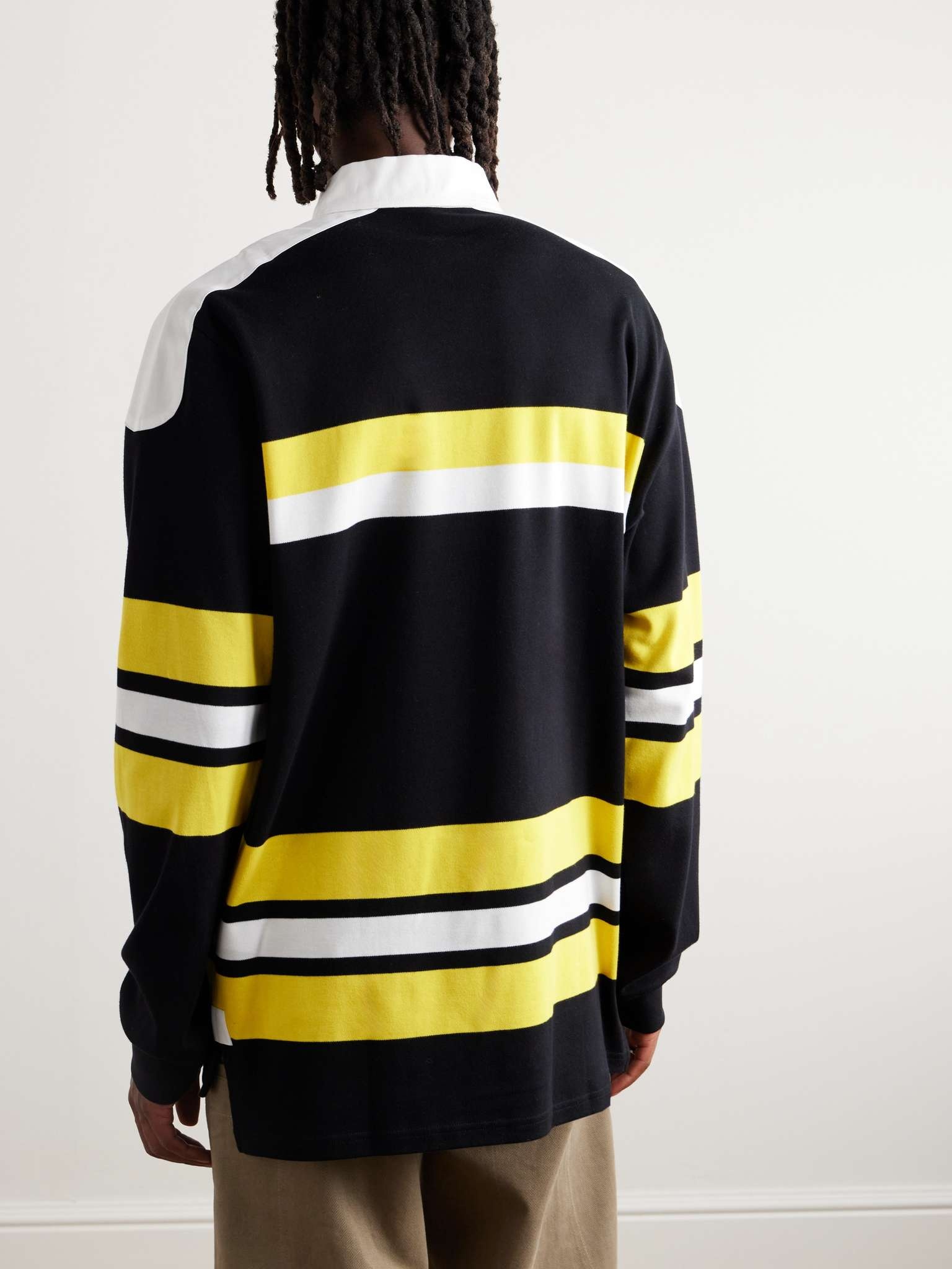 Logo-Embroidered Striped Organic Cotton-Jersey Polo Shirt - 3