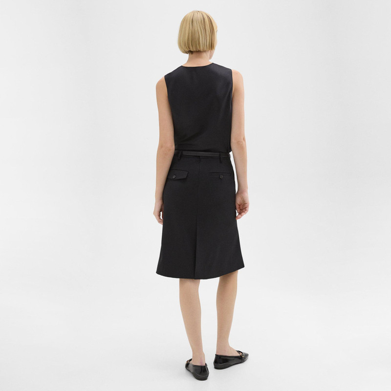 Wool Gabardine Trumpet Skirt 4