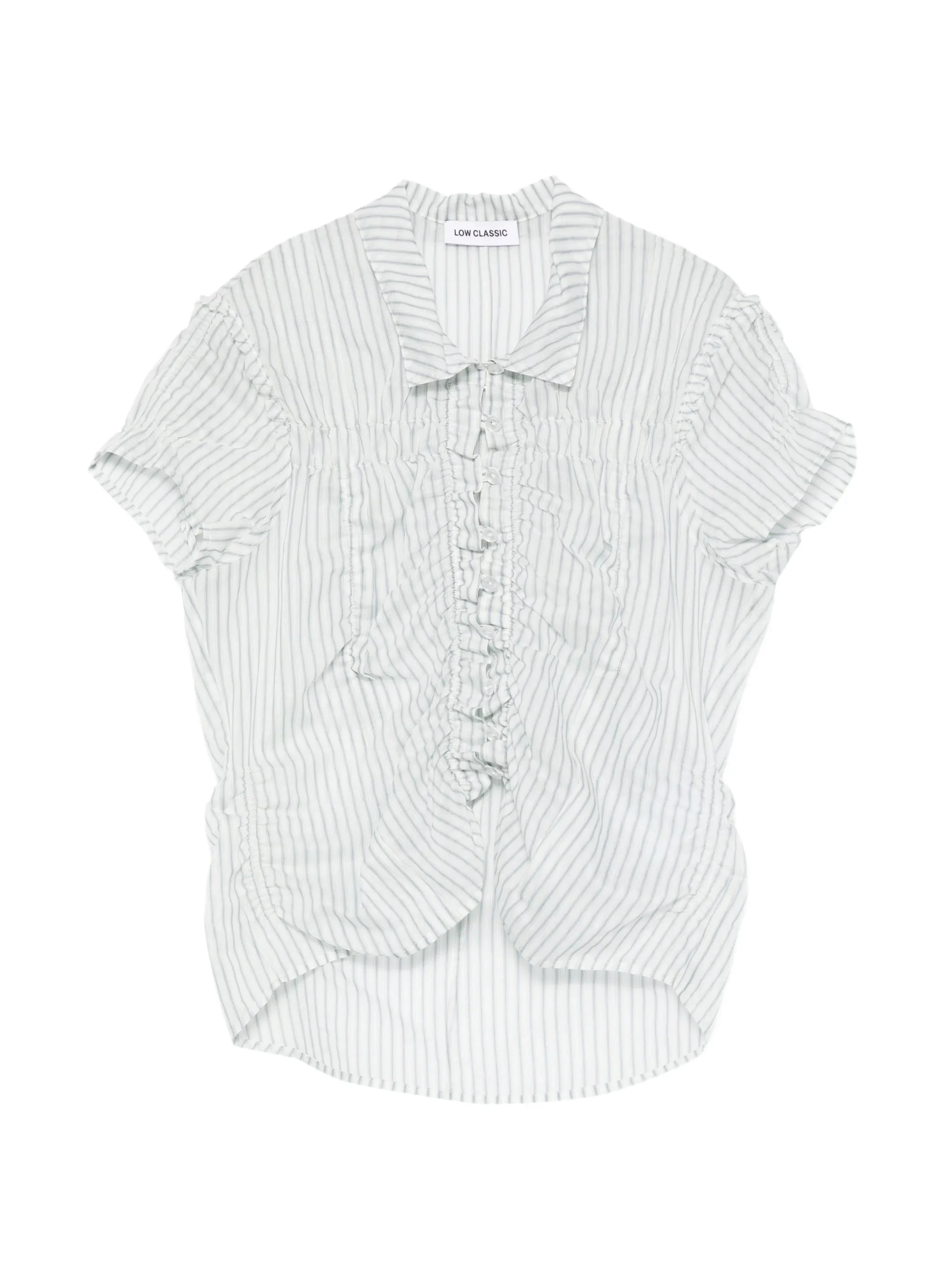 Low Classic Striped Ruffled Shirt - 1