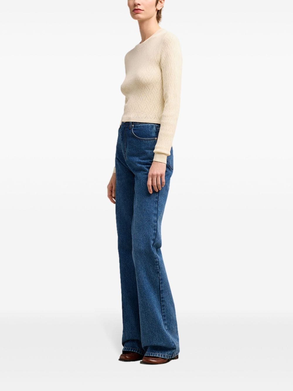 Ami de Coeur cotton-blend top - 3