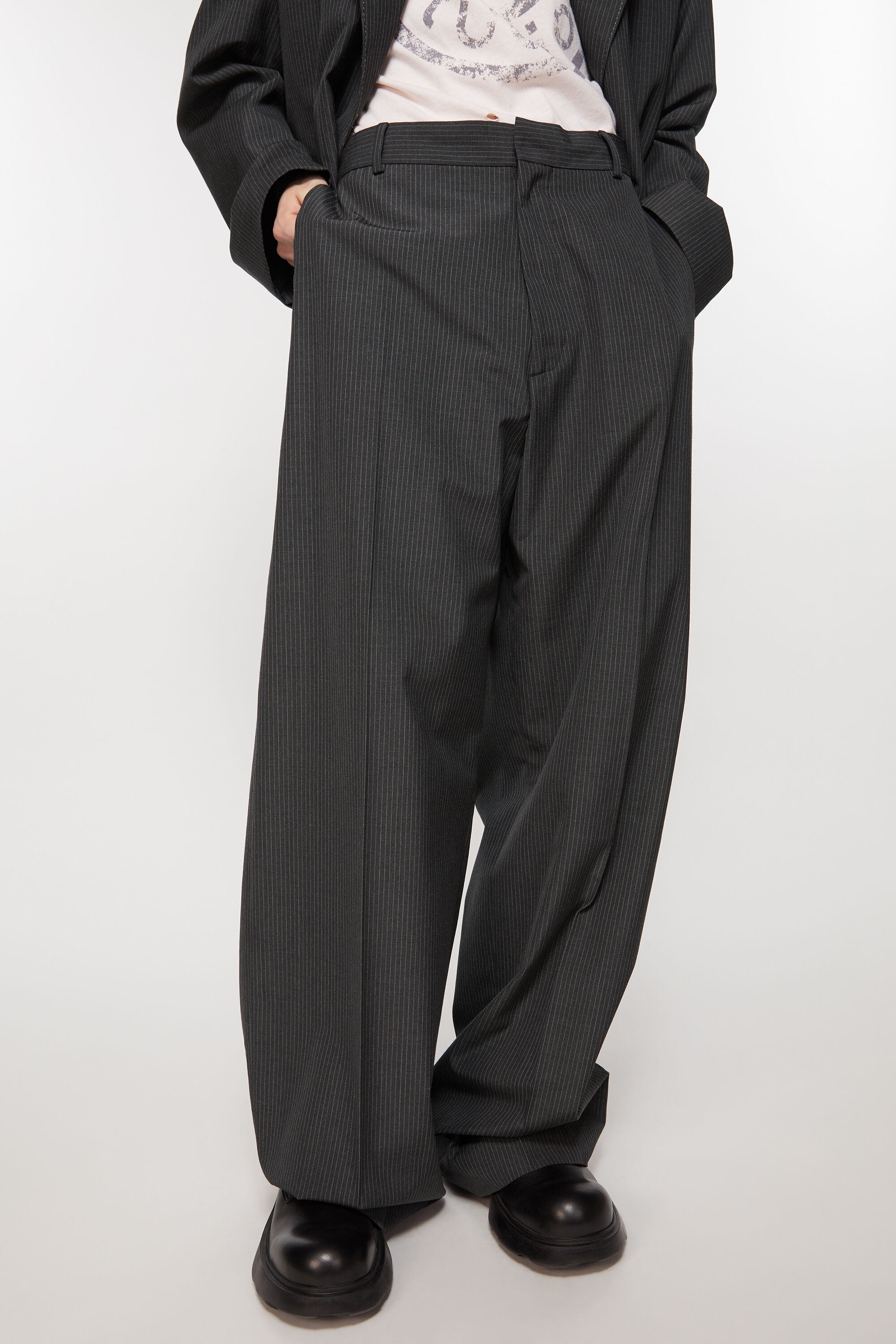 Tailored trousers - Anthracite grey - 5