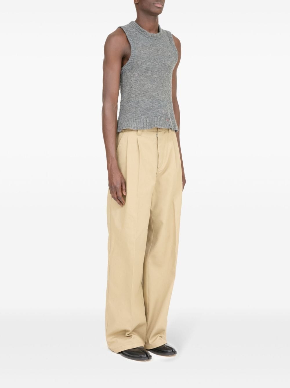 screw-neck knitted tank top - 3