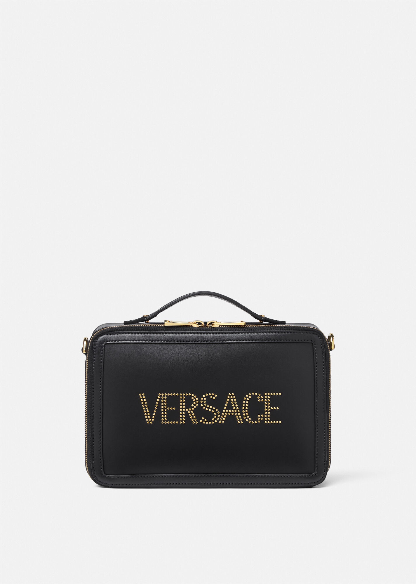 Studded Logo Messenger Bag - 1