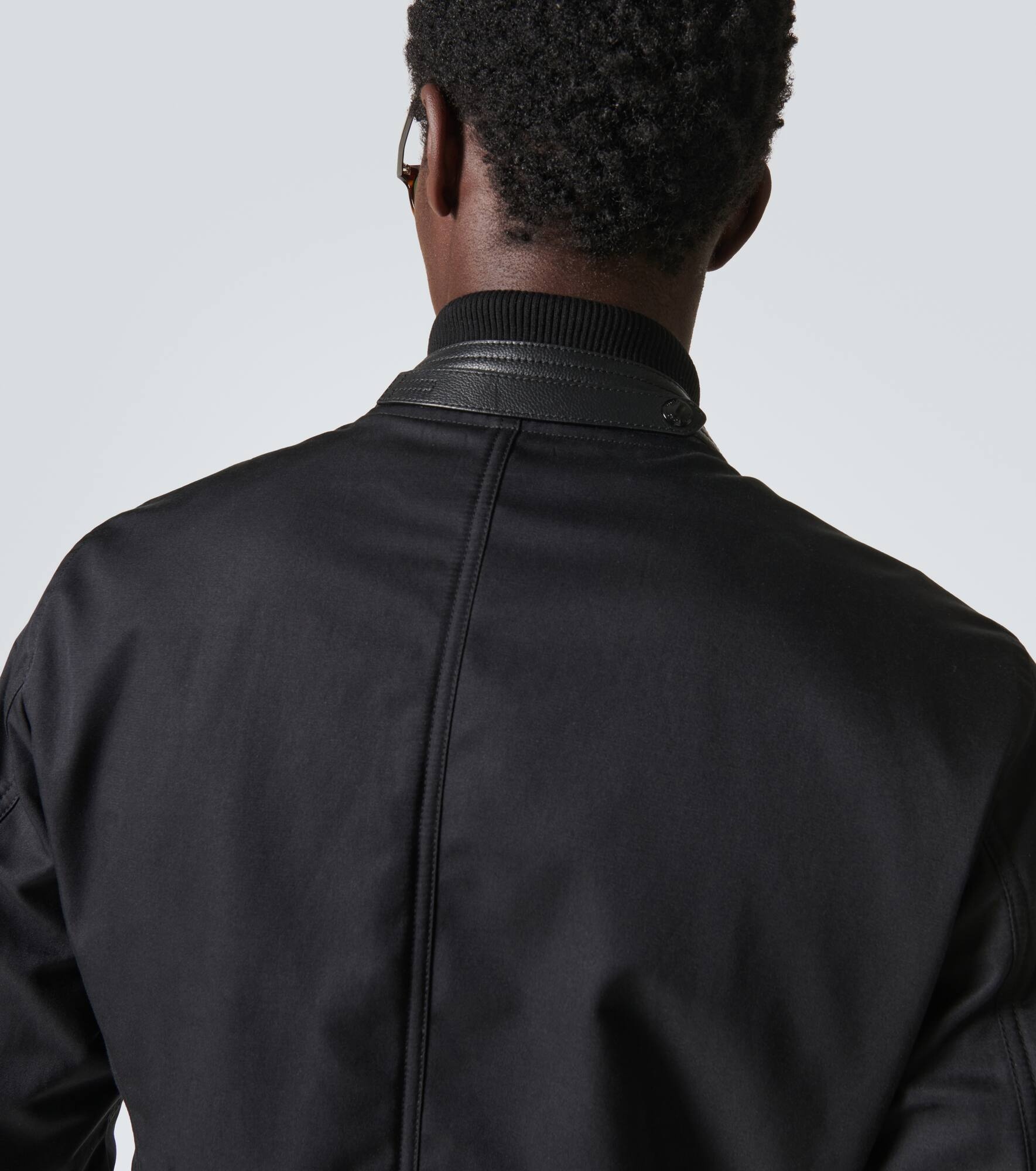 Cotton and silk twill blouson - 6
