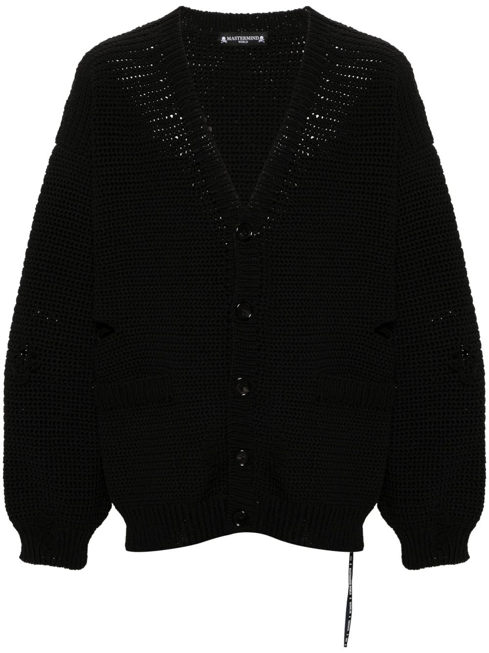 Skull chunky-knit cardigan - 1