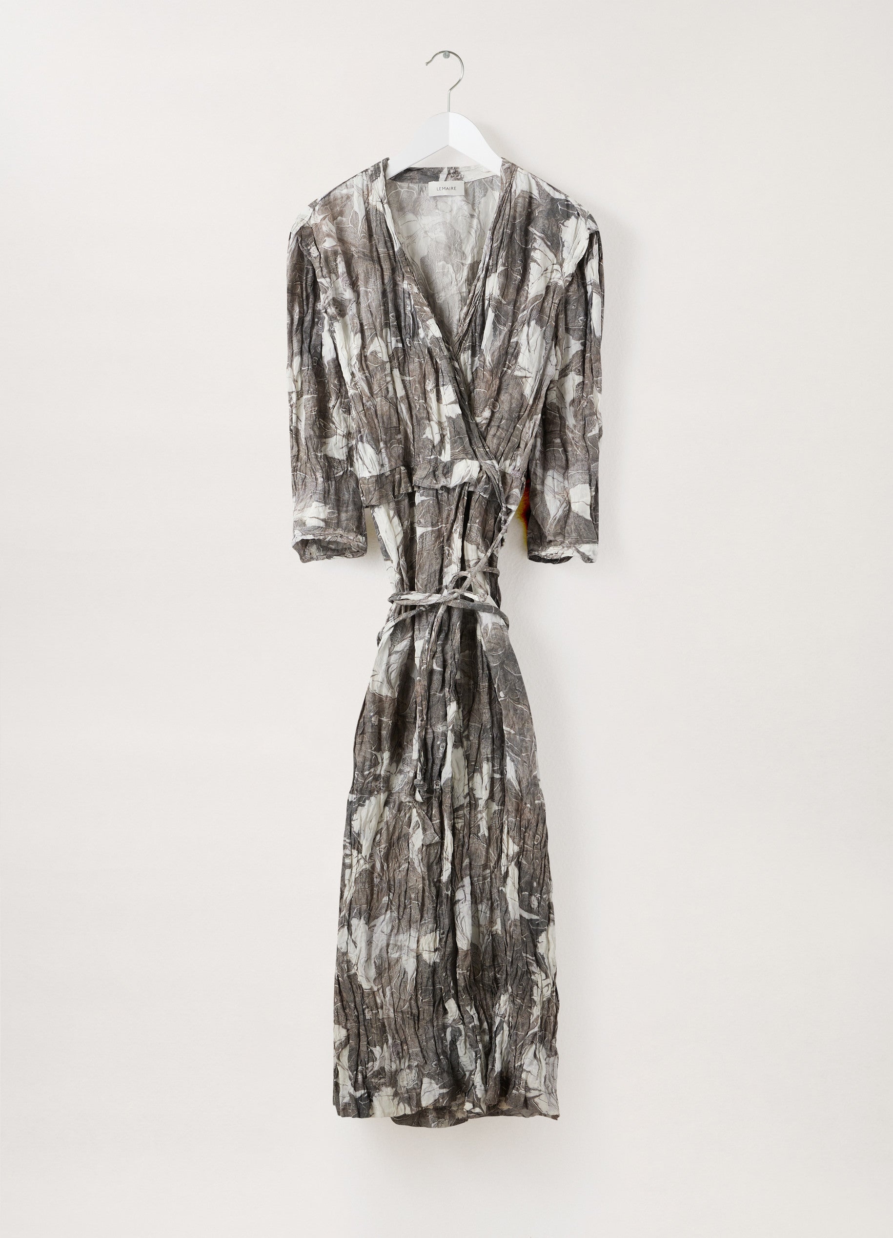 CRINKLED WRAP OVER DRESS - 1
