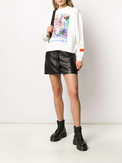 Heron Preston heron print sweatshirt outlook