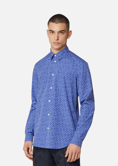 VERSACE Logo Print Cotton Poplin Shirt outlook