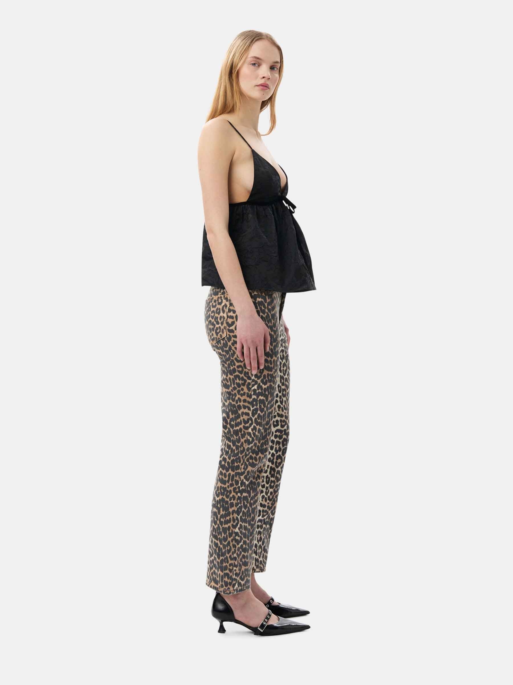 PRINTED CROPPED JEANS - 4