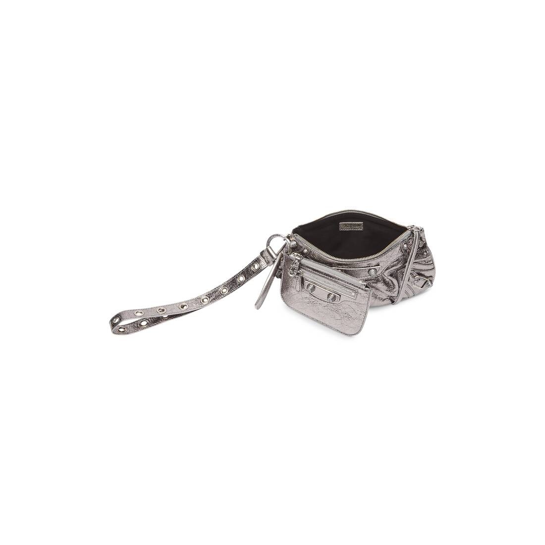 Women's Le Cagole Mini Multipouch Metallized in Silver - 5