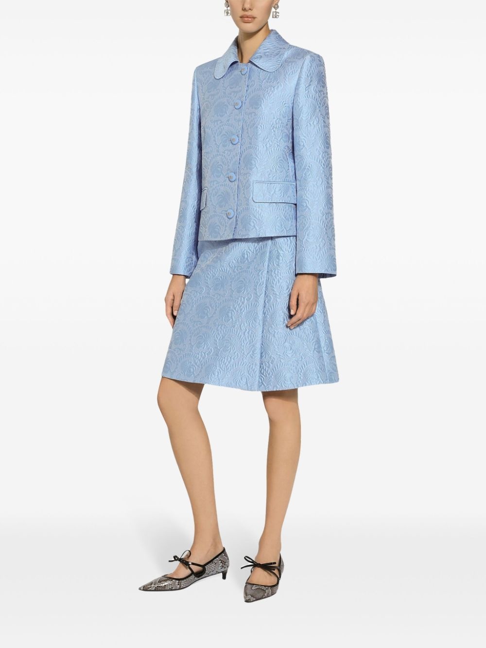 jacquard buttoned jacket - 2