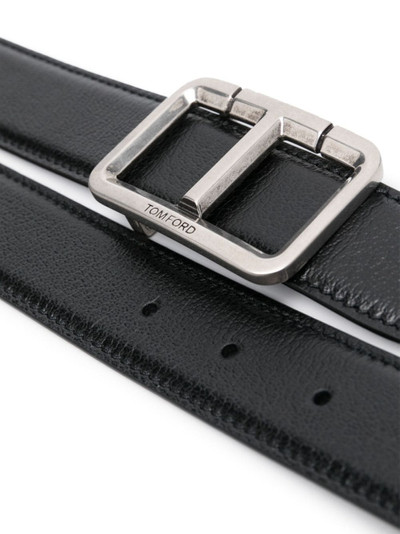 TOM FORD logo-buckle leather belt outlook
