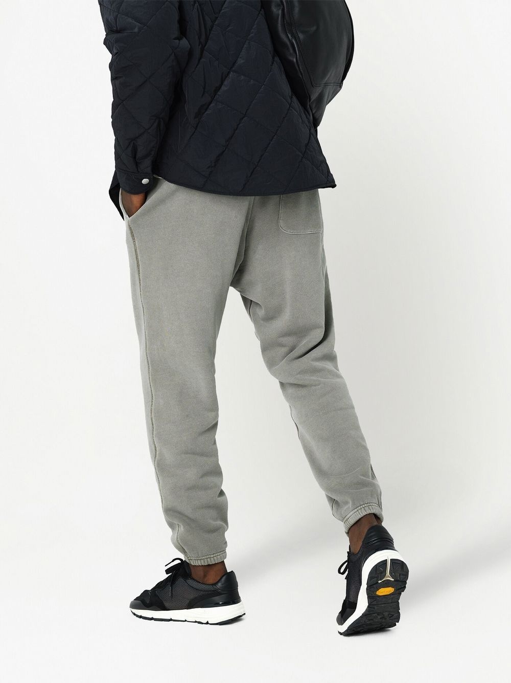 faded thermal-lined track pants - 7