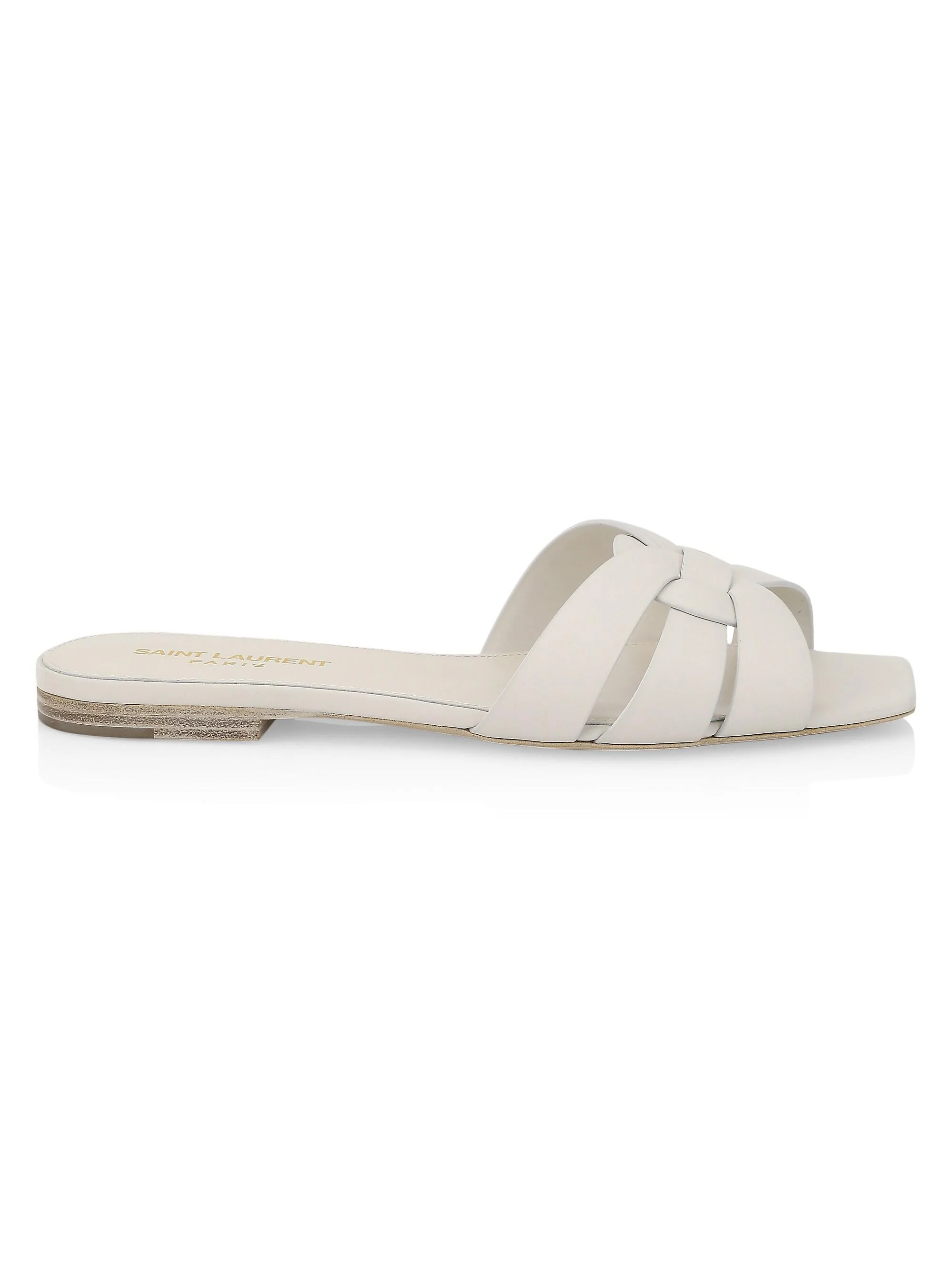 Women's Tribute Mules in Smooth Leather - White - 1