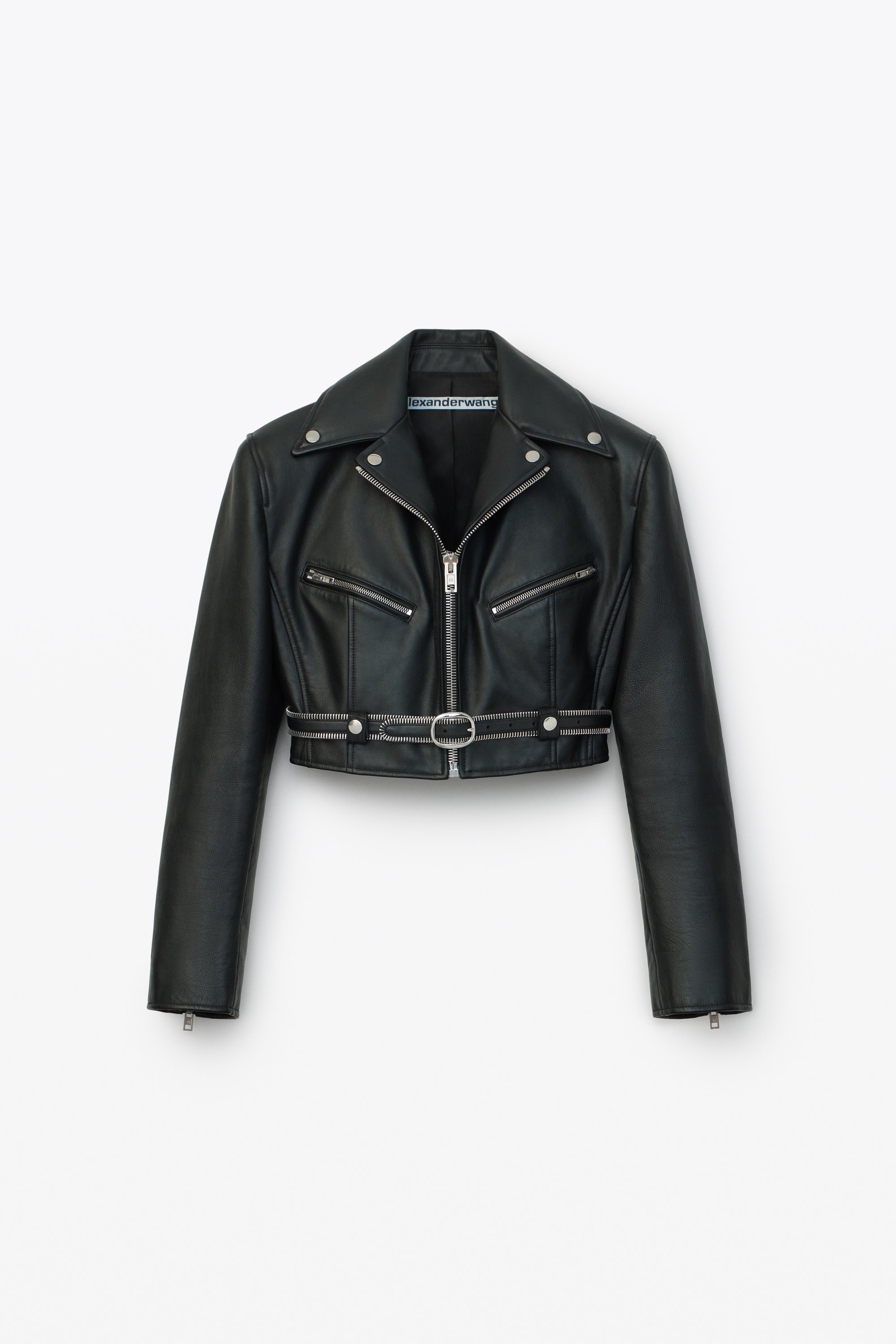 CROPPED MOTO JACKET - 1