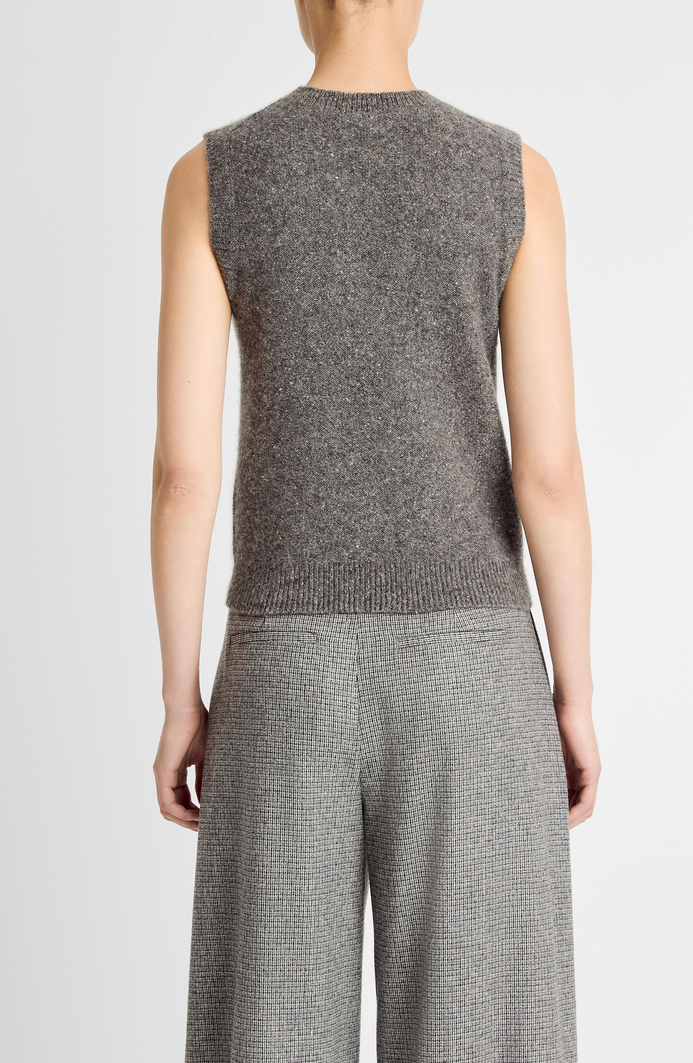 Vince Donegal Boiled Cashmere Sweater Vest in Medium Heather Grey Donegal at Nordstrom - 2
