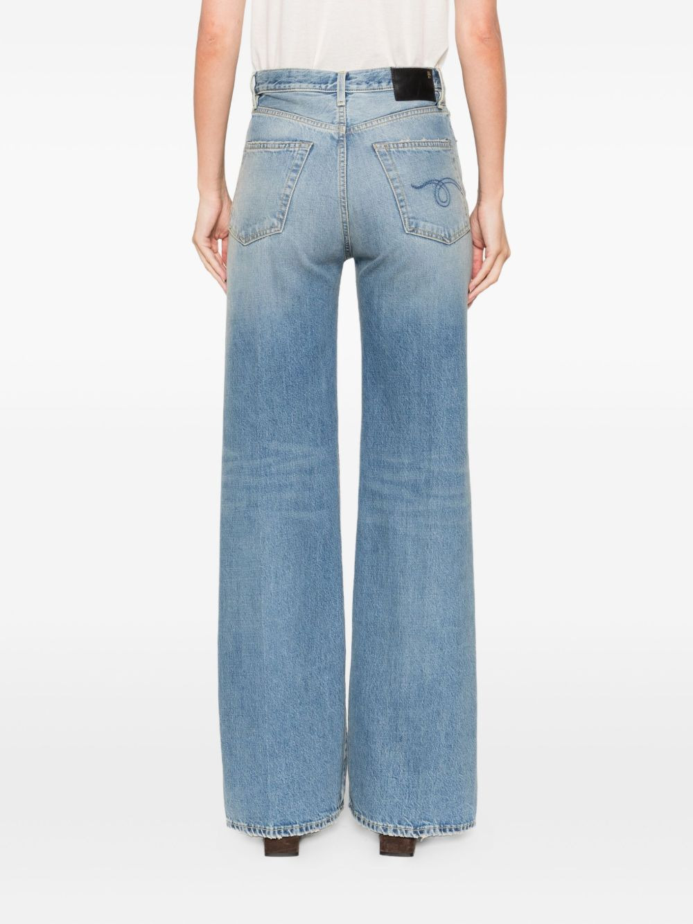 embroidered-pocket jeans - 4